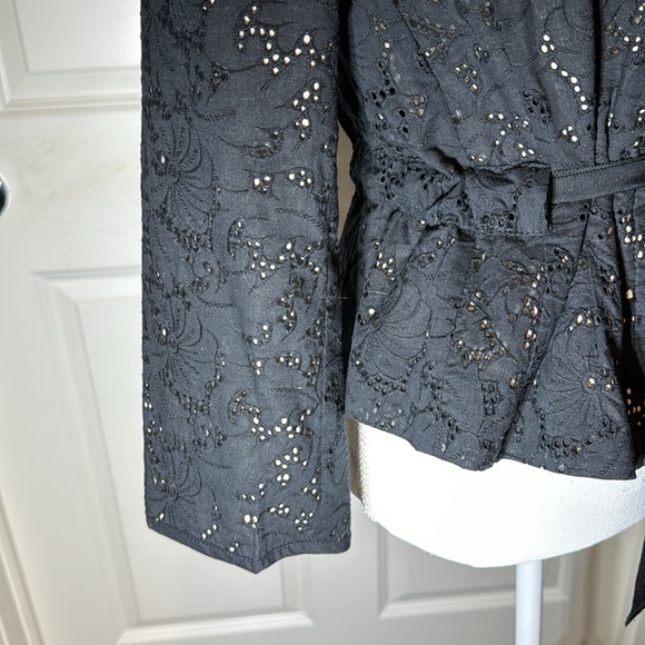 LOFT cutout belted blazer, black, 12P - Picture 4 of 14